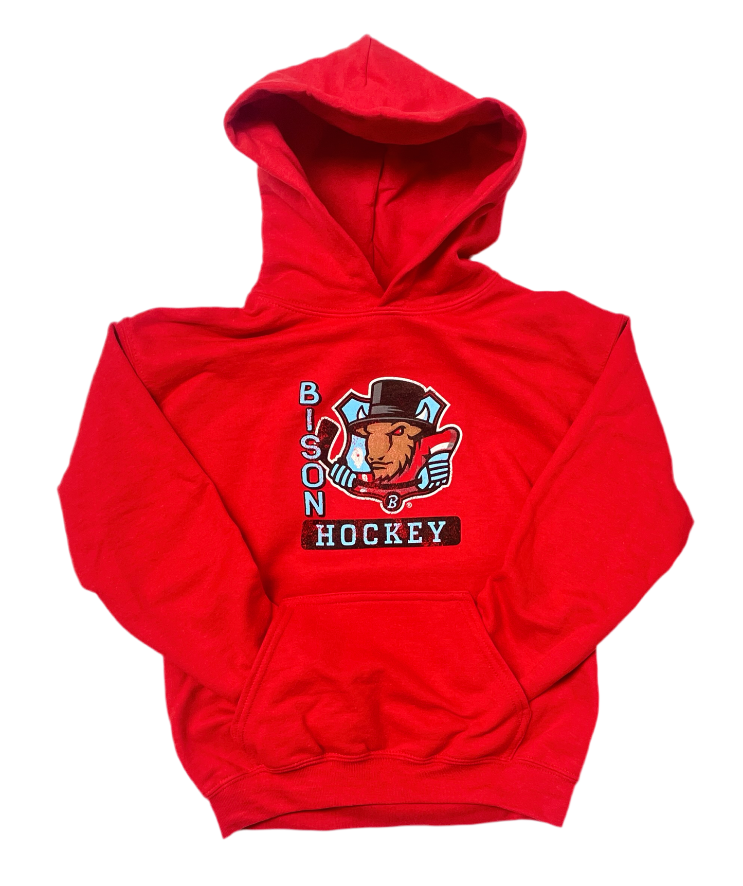 Youth Bison Red Hoodie
