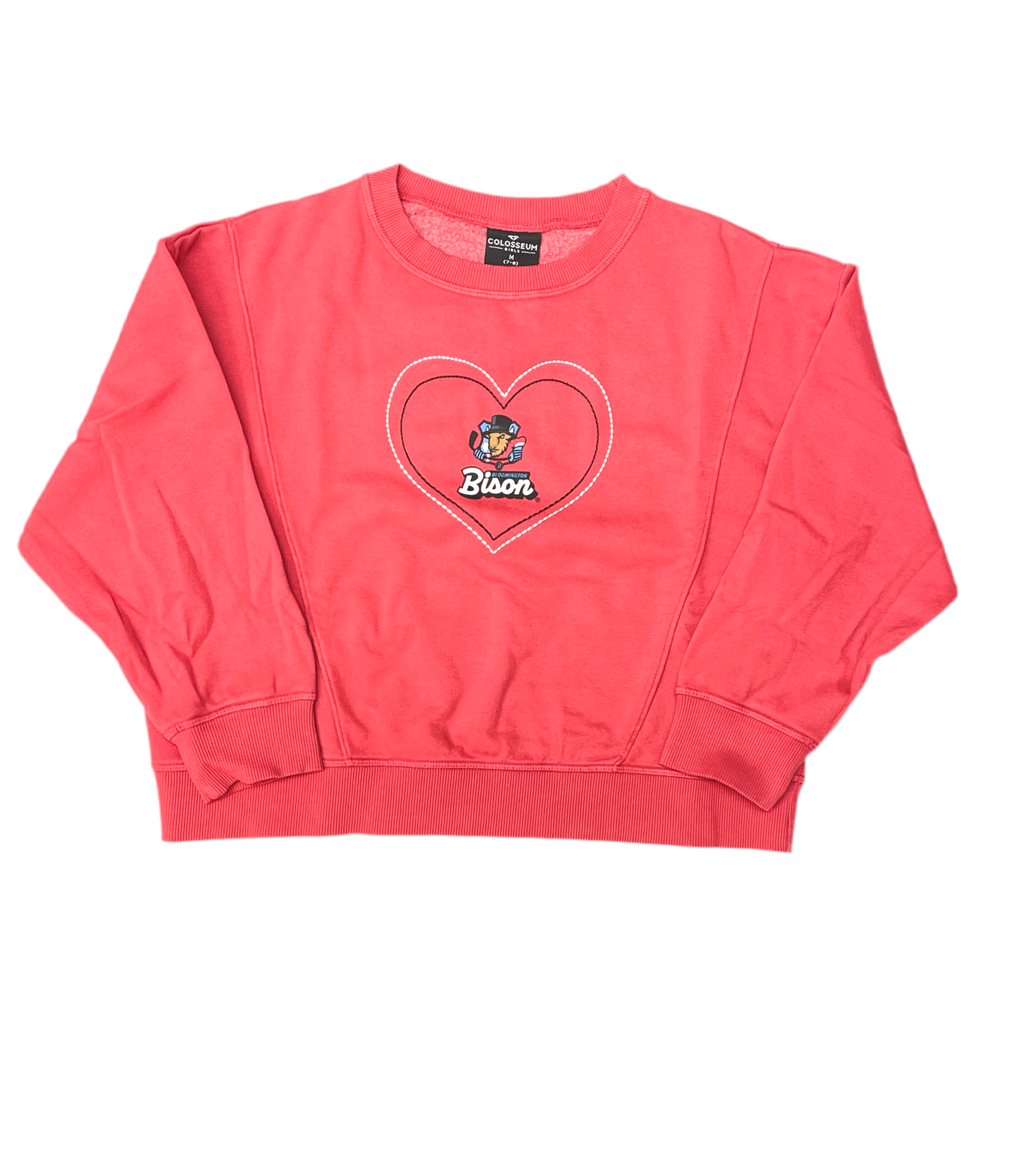 Toddler Girls Red Heart Crewneck