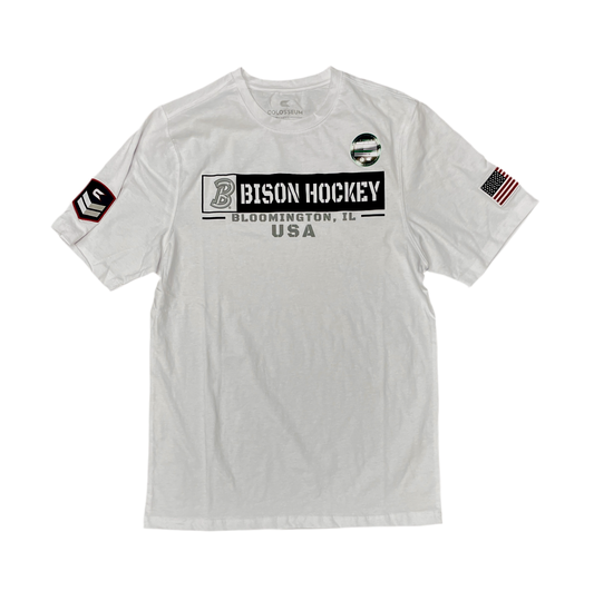 Adult Bison OHT White Q T-Shirt