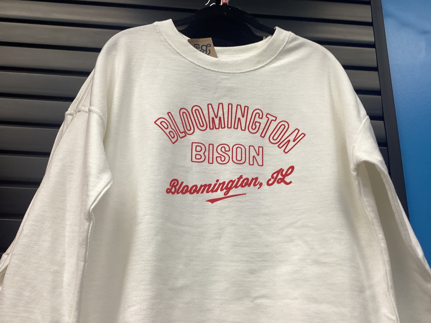 Women Ivory Reverse Crewneck
