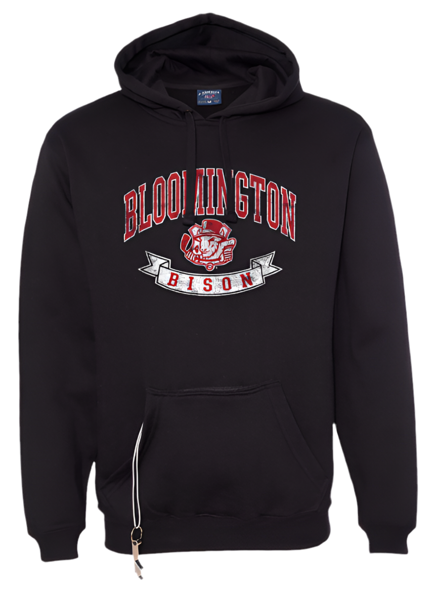 Adult Bison Black Tailgate Hoodie