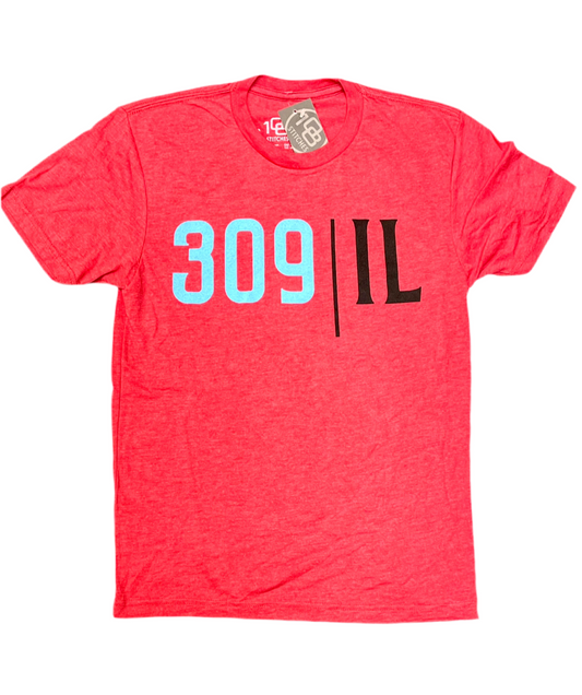 Adult Red Vintage Bison 309|IL Short Sleeve T