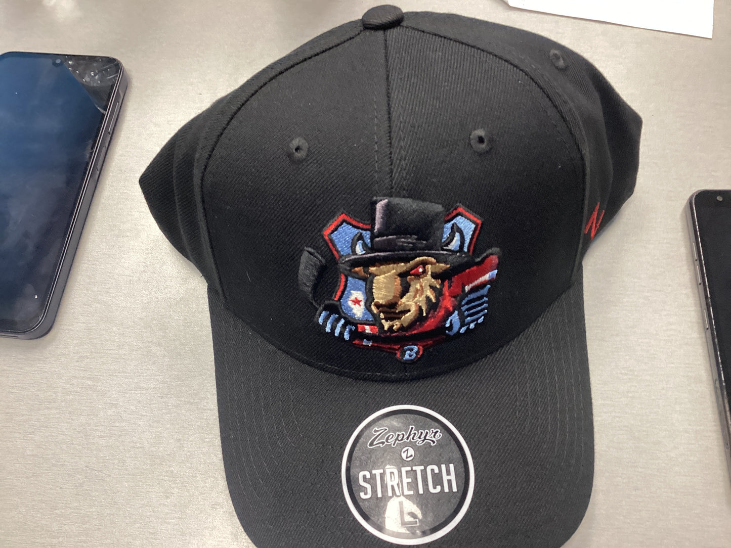 Logo Embroidered black cap