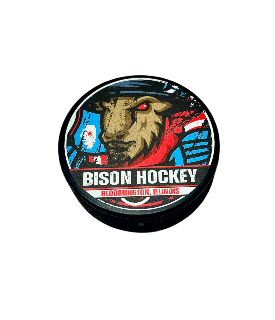 Blm,IL Bison Hockey Puck