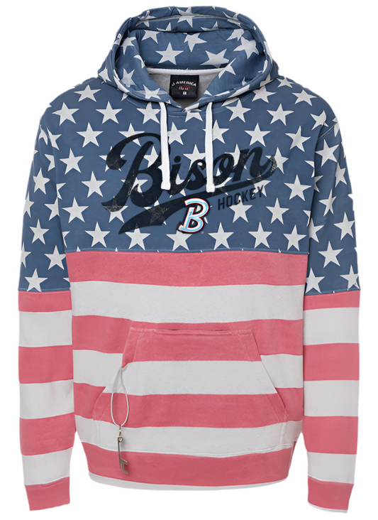 Adult Bison Stars N’ Stripes Tailgate Hoodie