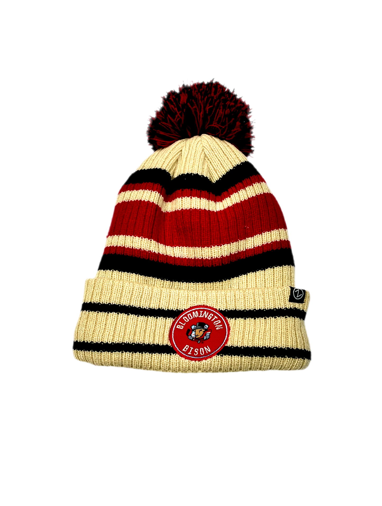 Stone/Red Paramount Bison Beanie