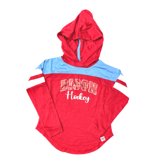 Toddler Girls Bison Reflective Hooded T