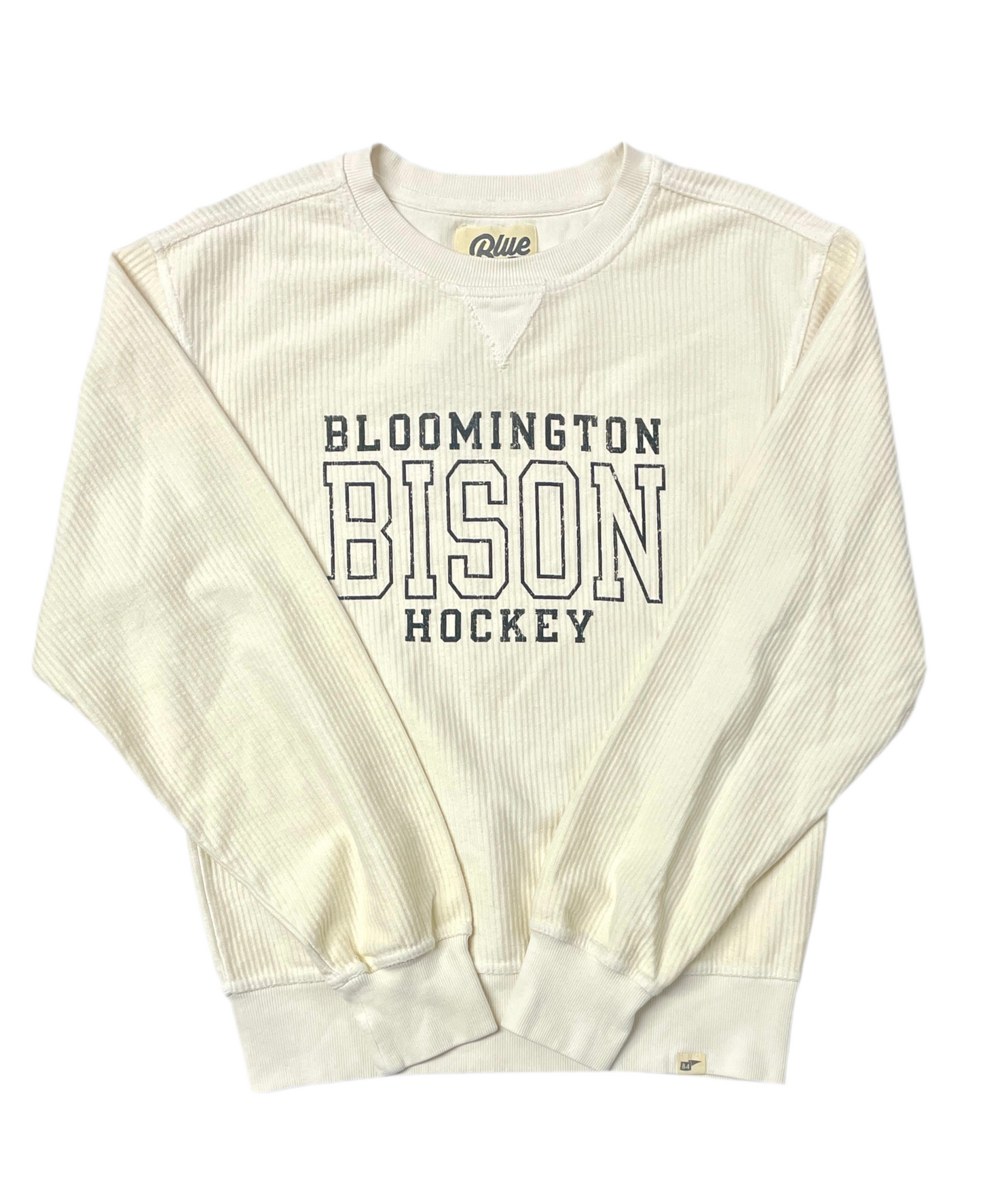 Adult Ivory Corded Crewneck