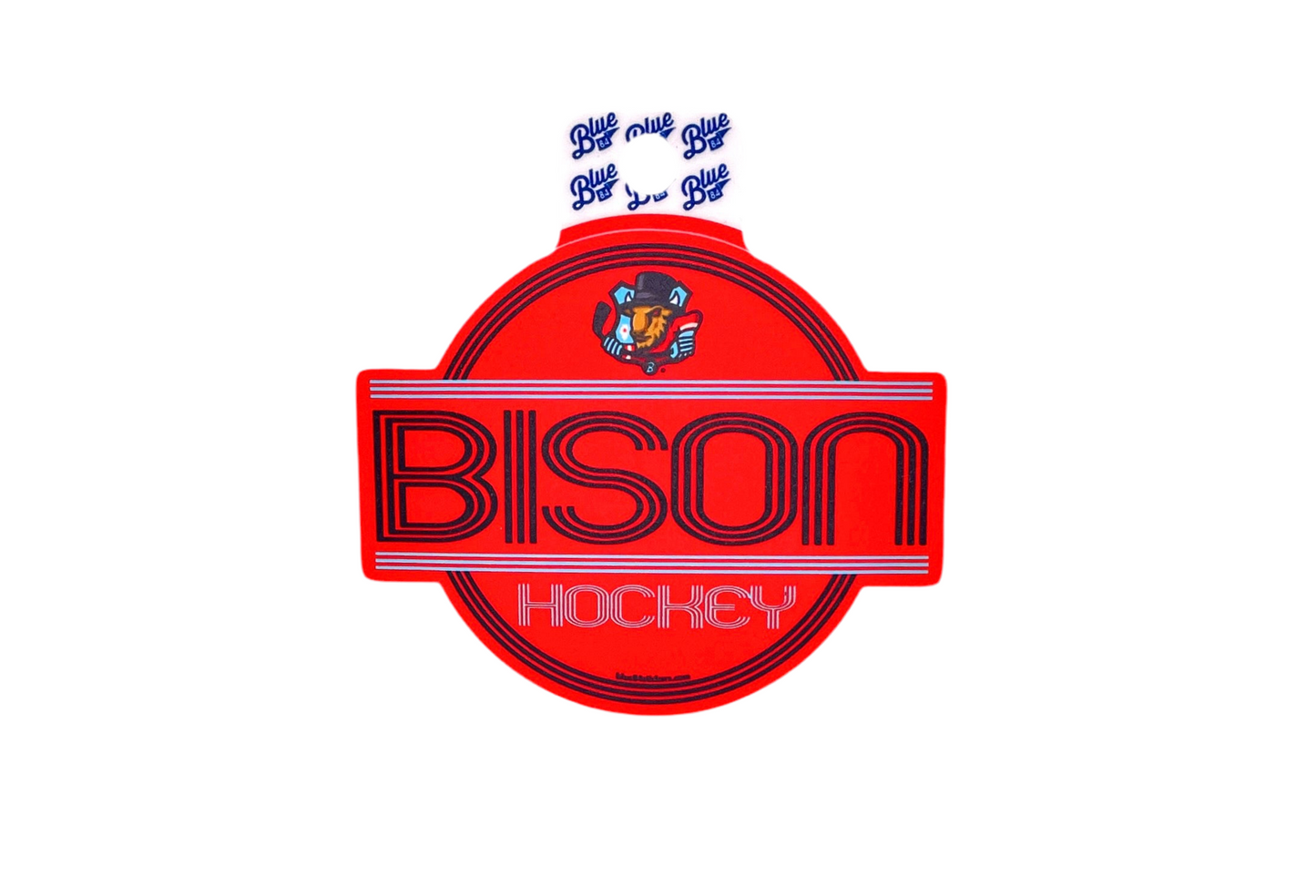 Fun Bison Stripes Sticker