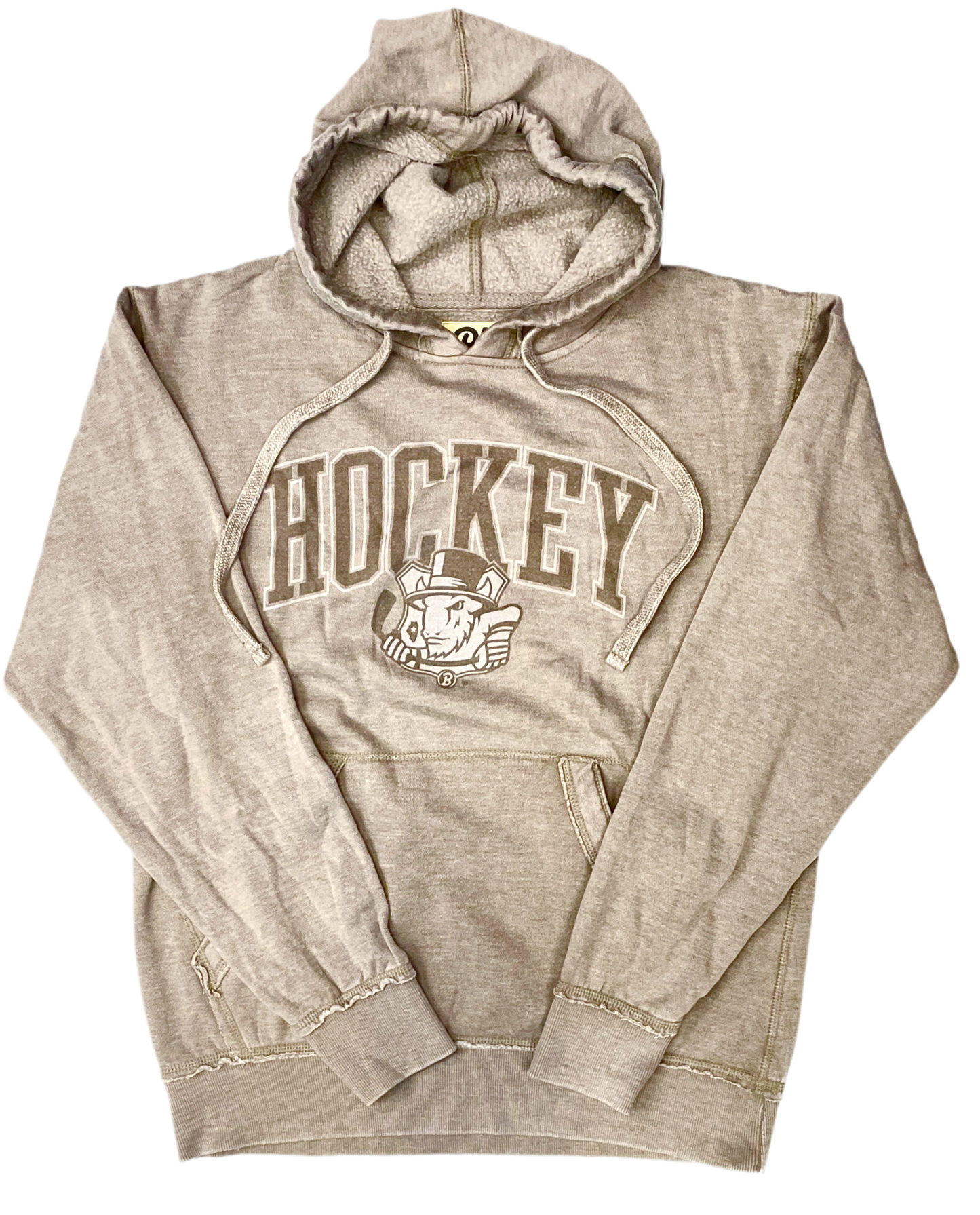 Adult Bison Grey Burnout Hoodie