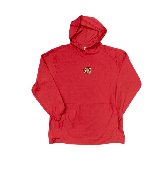 Adult Bison Red Strauss LS Hood