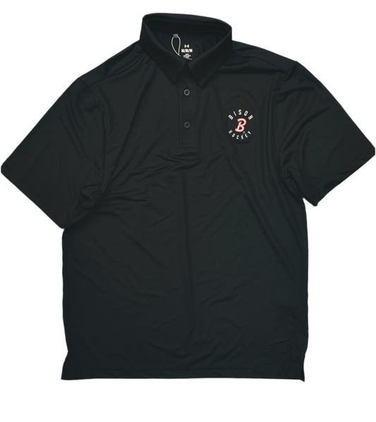 Adult Black Bison Hockey Polo
