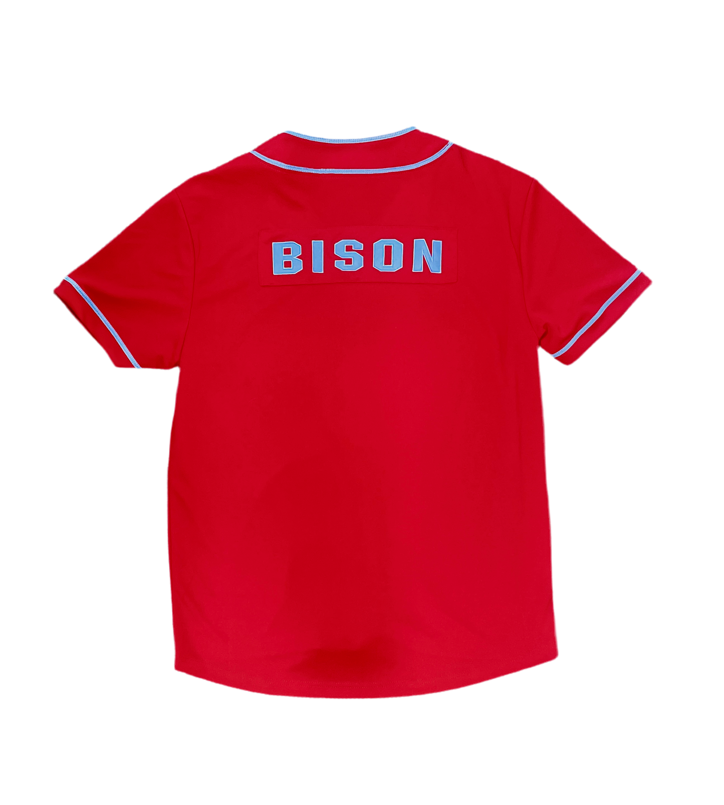 Adult Red Bison Baseball Jersey