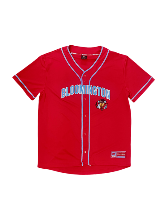 Adult Red Bison Baseball Jersey