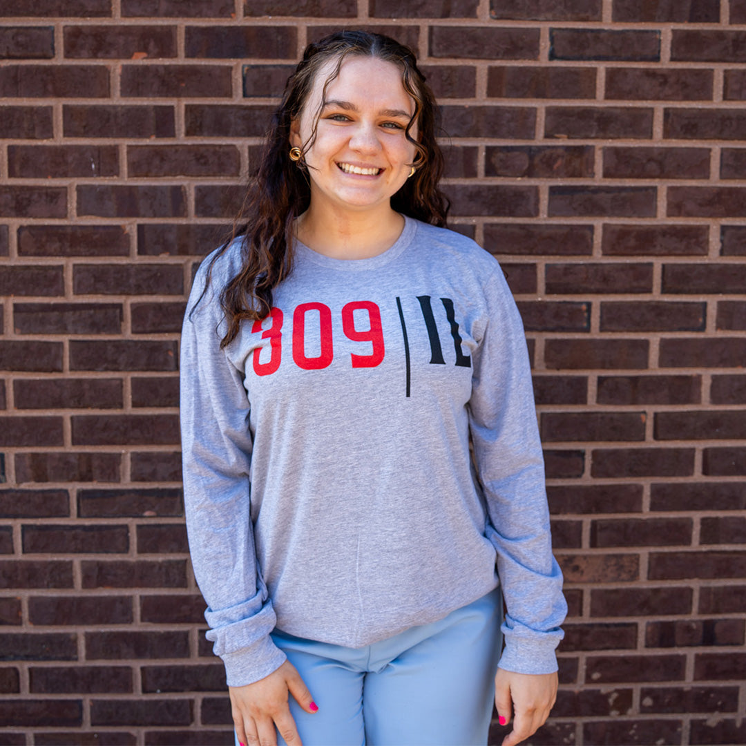 Adult Grey Bison 309|IL Long Sleeve T