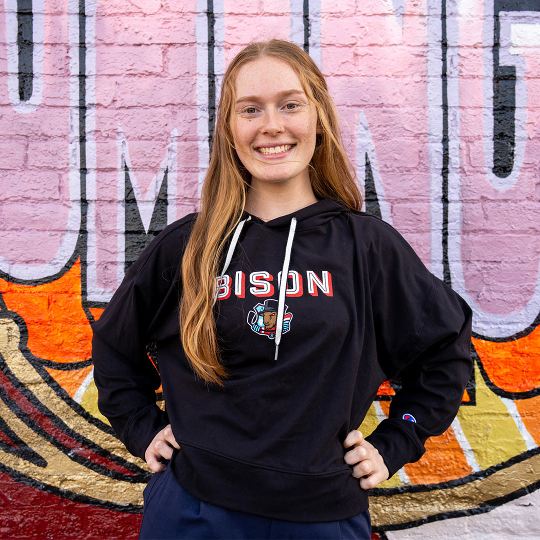 Adult Women Suede Black Hoodie