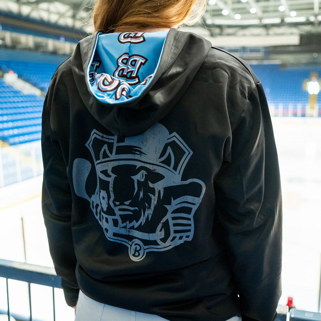 Adult Black Bison B’s Hoodie