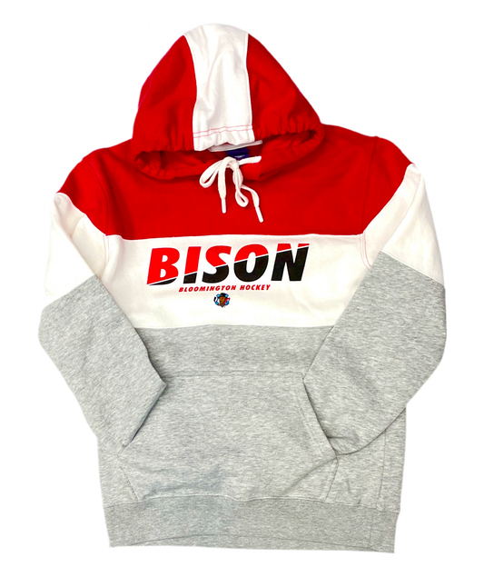 Adult Bison Red Oxford Hoodie