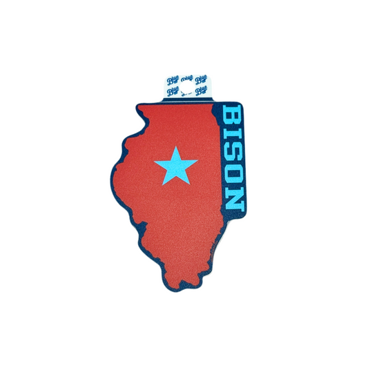 IL State Bison Crop Sticker