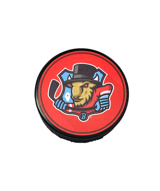 Red Basic Bison Puck