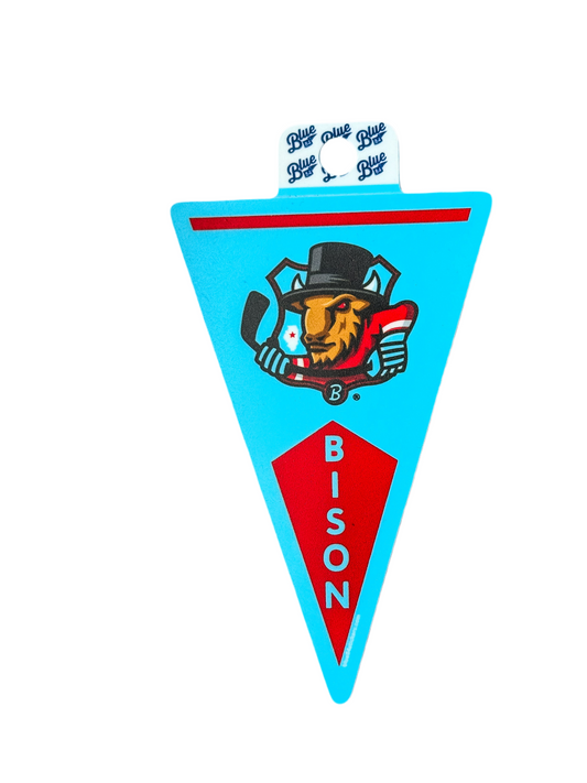 Bison Pennant Sticker