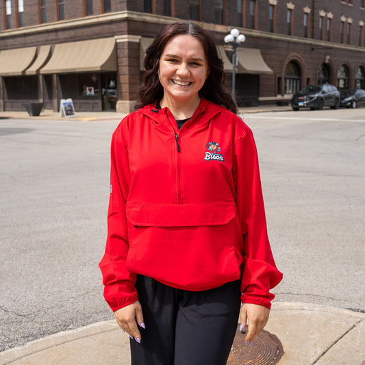 Adult Bison Red Windbreaker