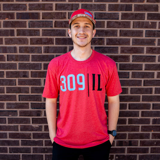 Adult Red Vintage Bison 309|IL Short Sleeve T
