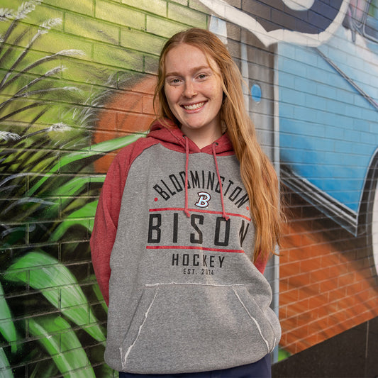 Adult Bison Simply Red Hoodie