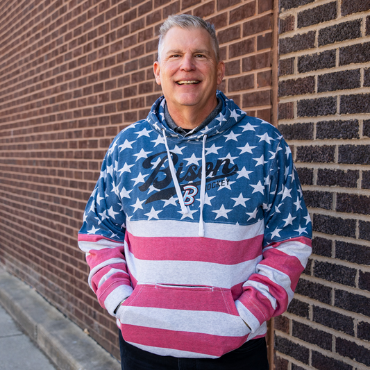 Adult Bison Stars N’ Stripes Tailgate Hoodie